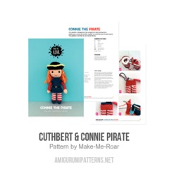 Cuthbert & Connie pirate amigurumi pattern by Make Me Roar