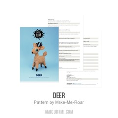 Deer amigurumi pattern by Make Me Roar
