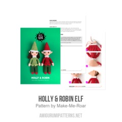 Holly & Robin Elf amigurumi pattern by Make Me Roar