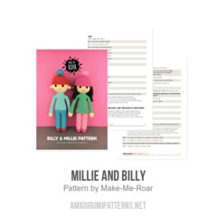Millie and Billy amigurumi pattern by Make Me Roar