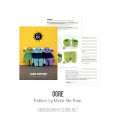 Ogre amigurumi pattern by Make Me Roar