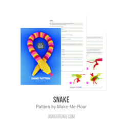 Snake amigurumi pattern by Make Me Roar