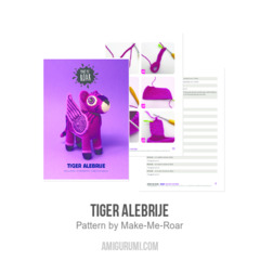 Tiger Alebrije amigurumi pattern by Make Me Roar