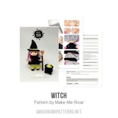 Witch amigurumi pattern by Make Me Roar