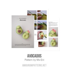 Avocados amigurumi pattern by Ms. Eni