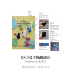 Birdies in paradise amigurumi pattern by Ms. Eni