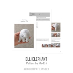 Elli elephant amigurumi pattern by Ms. Eni