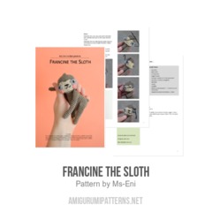 Francine the sloth amigurumi pattern by Ms. Eni
