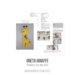 Greta giraffe amigurumi pattern by Ms. Eni