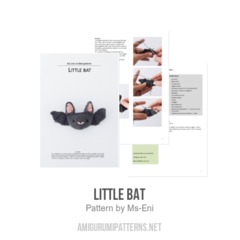 Little bat amigurumi pattern by Ms. Eni