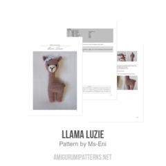 Llama Luzie amigurumi pattern by Ms. Eni