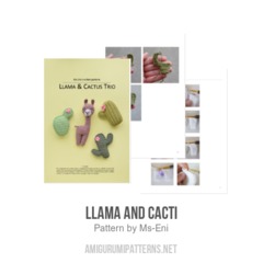 Llama and cacti amigurumi pattern by Ms. Eni