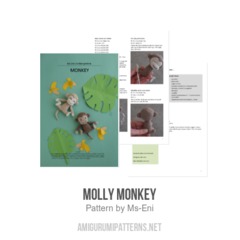 Molly Monkey amigurumi pattern by Ms. Eni