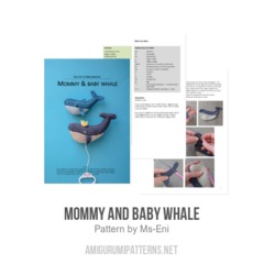Mommy and baby whale amigurumi pattern by Ms. Eni