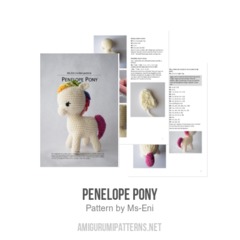 Penelope Pony amigurumi pattern by Ms. Eni