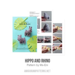 hippo and rhino amigurumi pattern by Ms. Eni