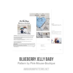 Blueberry Jelly Baby amigurumi pattern by Pink Mouse Boutique