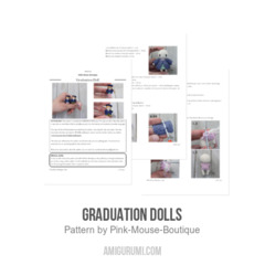Graduation Dolls amigurumi pattern by Pink Mouse Boutique