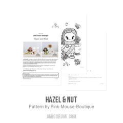 Hazel & Nut amigurumi pattern by Pink Mouse Boutique