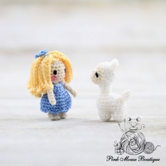 Isla Bluebell and Her Llama amigurumi pattern by Pink Mouse Boutique