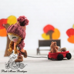 Marigold and Mr. Chatters amigurumi by Pink Mouse Boutique