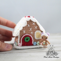 Meg and Her Gingerbread House amigurumi pattern by Pink Mouse Boutique