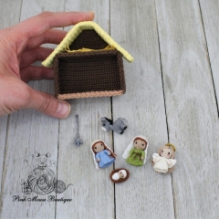 Miniature Nativity amigurumi by Pink Mouse Boutique