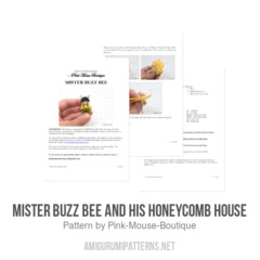 Mister Buzz Bee and His Honeycomb House amigurumi pattern by Pink Mouse Boutique