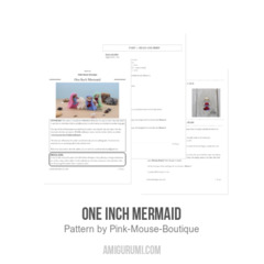 One Inch Mermaid amigurumi pattern by Pink Mouse Boutique