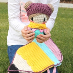 Penny and Her Pencil Backpack amigurumi pattern by Pink Mouse Boutique