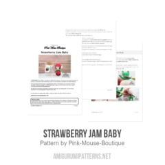 Strawberry Jam Baby amigurumi pattern by Pink Mouse Boutique