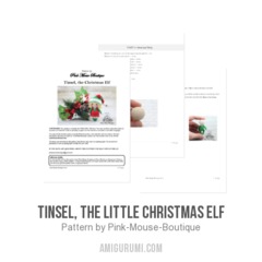 Tinsel, the Little Christmas Elf amigurumi pattern by Pink Mouse Boutique