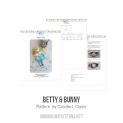 Betty & Bunny amigurumi pattern by Crochet Oasis