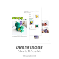 Cedric the Crocodile amigurumi pattern by All From Jade