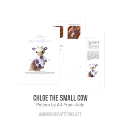 Chloe the Small Cow amigurumi pattern by All From Jade