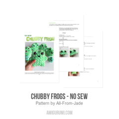 Chubby Frogs - No sew amigurumi pattern by All From Jade