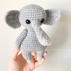 Eliott the Baby Elephant amigurumi pattern by All From Jade