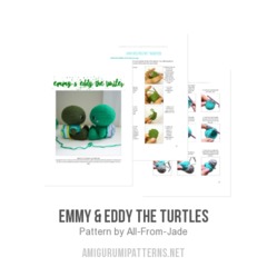 Emmy & Eddy the Turtles amigurumi pattern by All From Jade