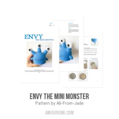 Envy the Mini Monster amigurumi pattern by All From Jade