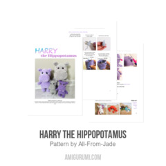 Harry the Hippopotamus amigurumi pattern by All From Jade