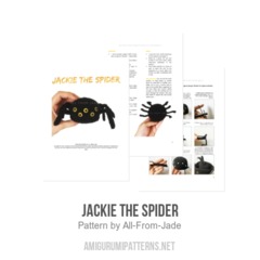 Jackie the Spider amigurumi pattern by All From Jade