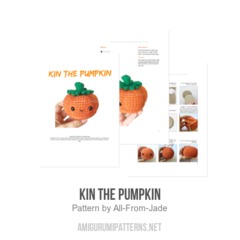 Kin the Pumpkin amigurumi pattern by All From Jade