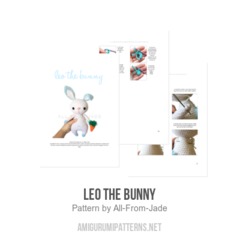 Leo the Bunny amigurumi pattern by All From Jade