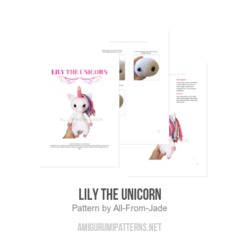 Lily the Unicorn amigurumi pattern by All From Jade