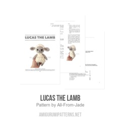 Lucas the Lamb amigurumi pattern by All From Jade