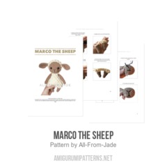 Marco the Sheep amigurumi pattern by All From Jade