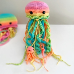 Melinda and Joanna the Jellyfish Moms & their babies amigurumi pattern by All From Jade