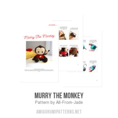 Murry the Monkey amigurumi pattern by All From Jade