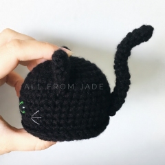 Nestor the Black Cat amigurumi by All From Jade