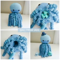 Olivia & Paige the Octopus Moms amigurumi pattern by All From Jade